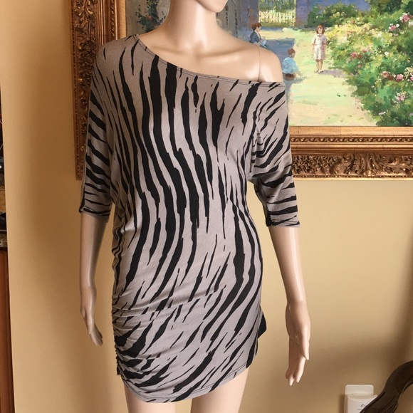 SALE Wet seal offshoulder black asymmetrical dress