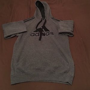 Adidas grey hoodie with Adidas logo