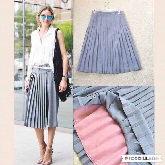 Tahari Dresses & Skirts - Tahari Pleated Lined Grey Skirt