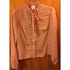 Forever 21 button down and tie front top