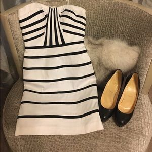 NWT Gianni Bini Black/White Strapless Dress
