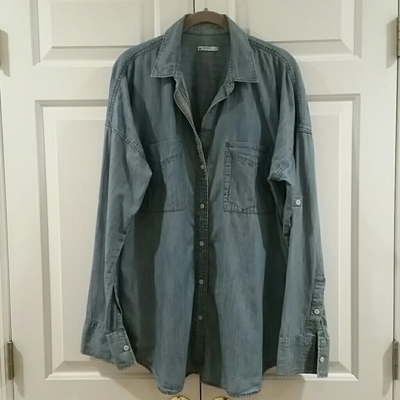Gap Oversized Denim Shirt with Pockets
