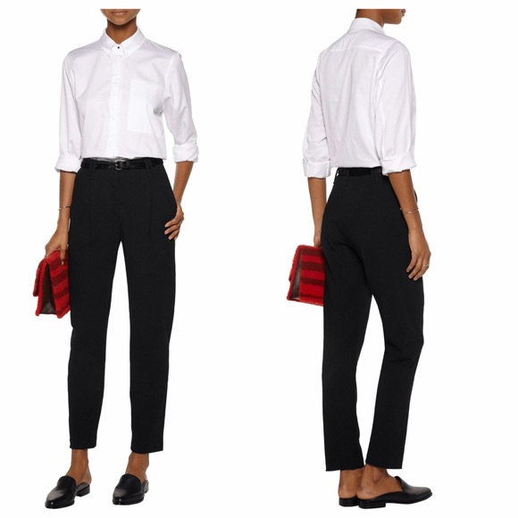 Proenza Schouler Black Crepe Spiral Pant