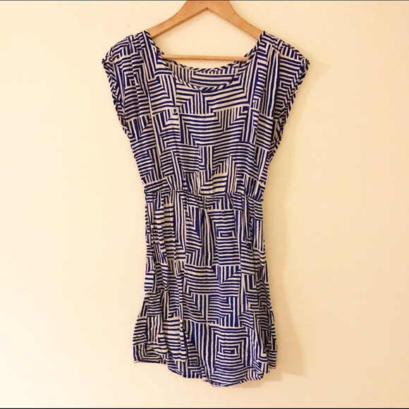 Blue and White Dress