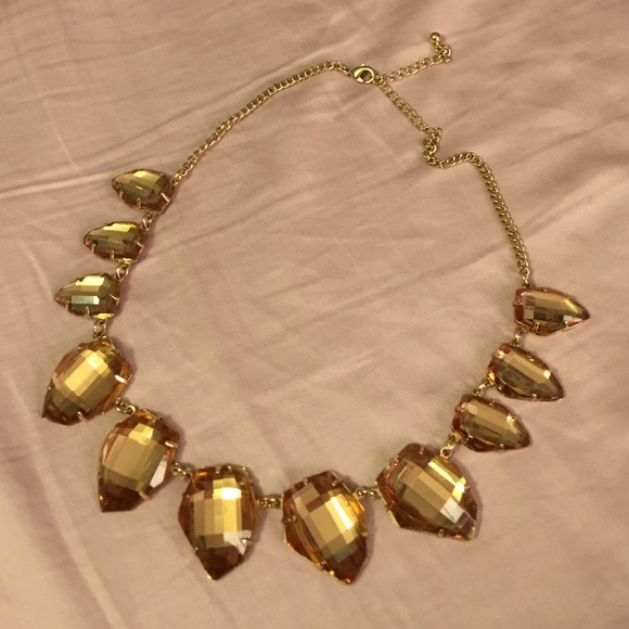 Rose Gold Tan Statement Necklace