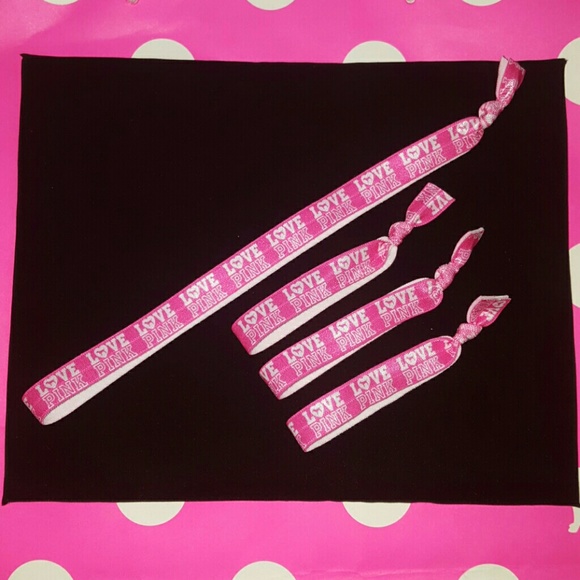Pink Headband And Hair Ties NWOT