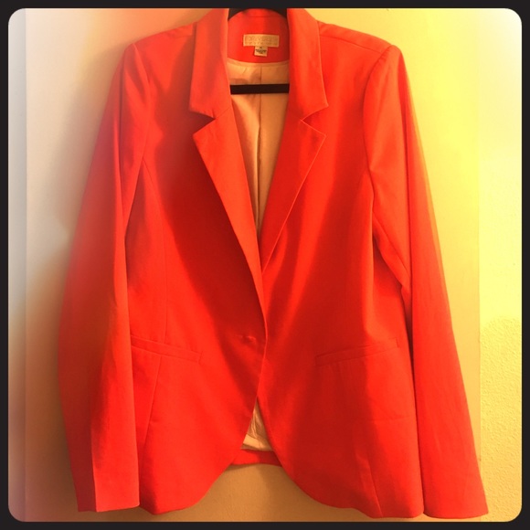 Bright orange blazer