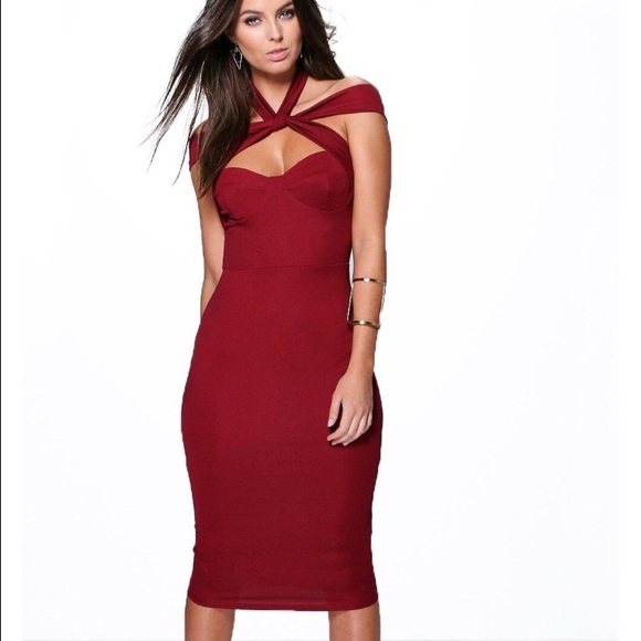 Boohoo Strappy Bodycon Dress