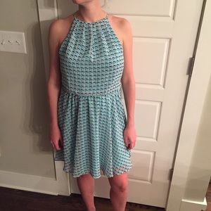 Lush Multi-Color Geometric Print Dress - Small