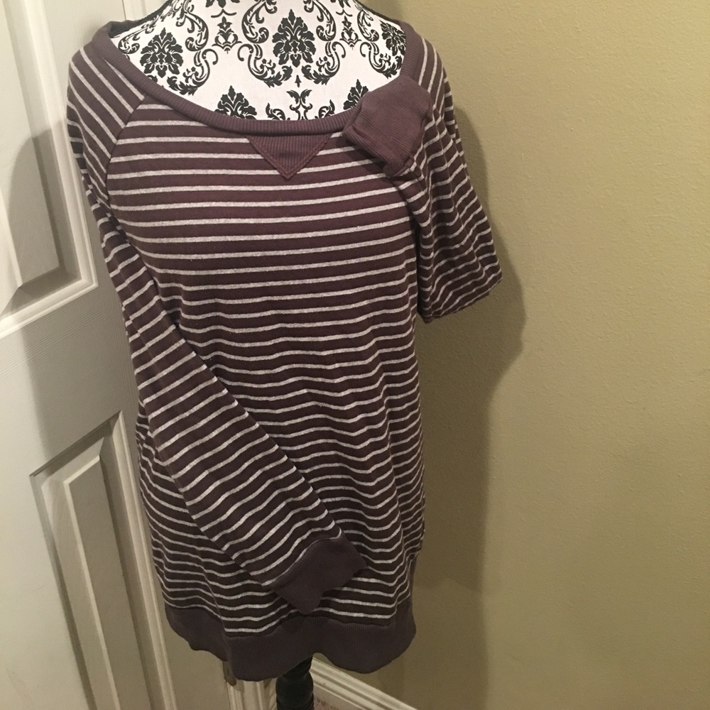 Joie Soft  " Sweater" size M, Brown & grey stripe