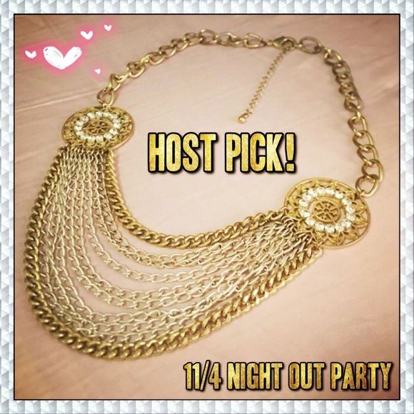 Double Medallion Statement Necklace