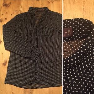 The Limited - Black Polka Dot Blouse