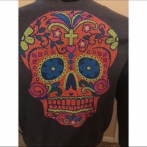 One of a kind Day of the Dead sugar skull Sweater