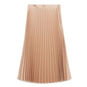 Zara Peach Pleated Skirt