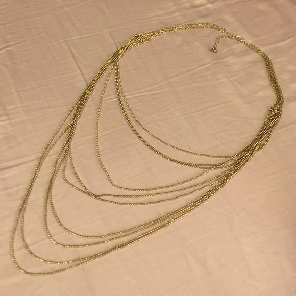 Simple Gold layer Statement Necklace