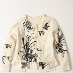 Anthro/Sleeping on Snow Archival Peplum Cardi, L