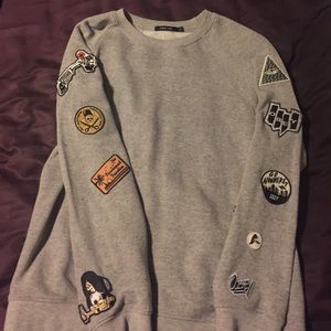 Obey patchwork crew neck