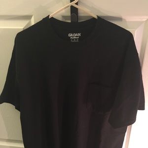 Large Tall Black Gildan Work T-Shirt