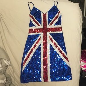 GINGER SPICE UNION JACK HALLOWEEN COSTUME DRESS
