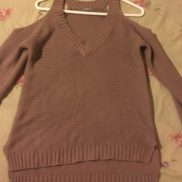 Cold shoulder sweater