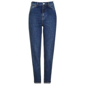 Topshop MOTO Mom Jeans Dark Blue