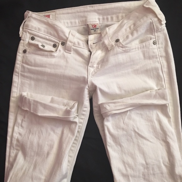 Authentic white true religion jeans