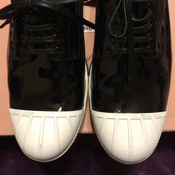 miu miu patent  flatform lace sneaker - Picture 3 of 4