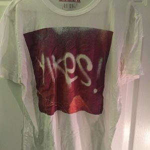 Large White "Yikes" Tee