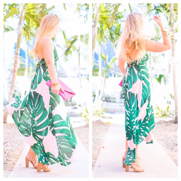 Express Dresses - Palm Print Sundress π΄ Express Dresses - Palm Print Sundress π΄