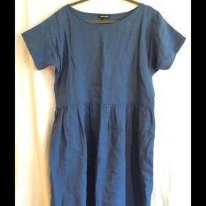 Iliana Kohn Brookes oversized dress, blue, XS