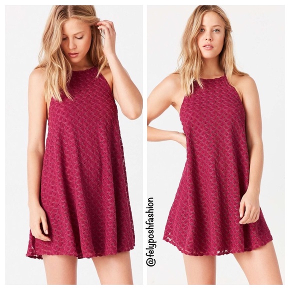 Urban Outfitters KB High-Neck Flame Stitch Dress - Picture 3 of 3