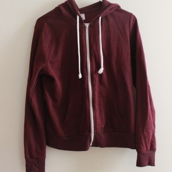 Maroon hooded sweatshirt