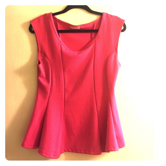 Pink peplum