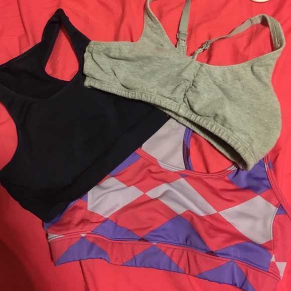 Assortment of sports bras different brands