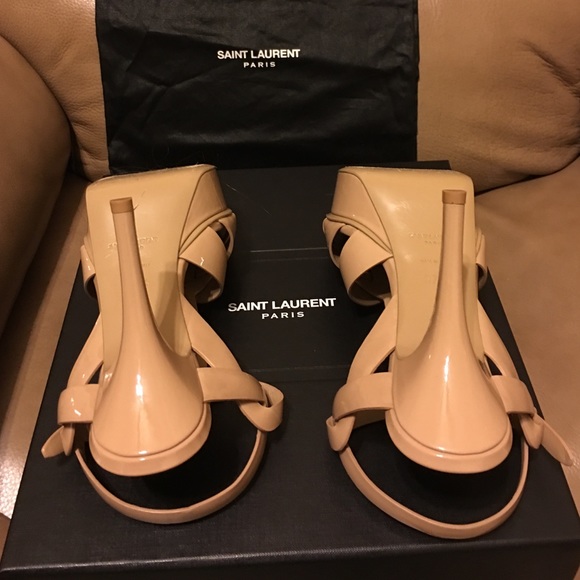 Saint Laurent Tribute patent leather sandal - Picture 3 of 4