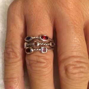David Yurman confetti 3 cable multi size 5 ring
