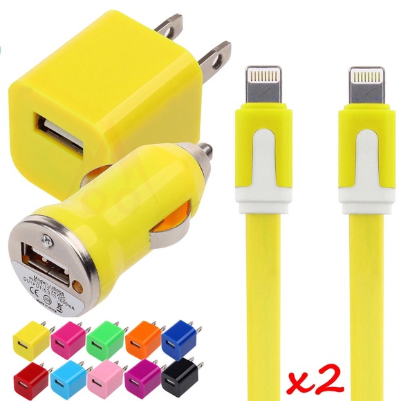 Yellow iPhone Charging Kit for 5,5C,5S,6,6+ - Picture 1 of 1