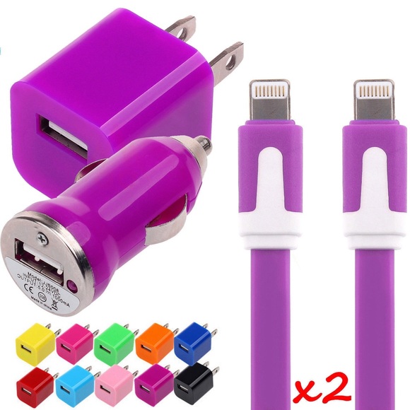 Purple iPhone Charging Kit for 5,5C,5S,6,6+ Boutique Purple iPhone Charging Kit for 5,5C,5S,6,6+ Boutique