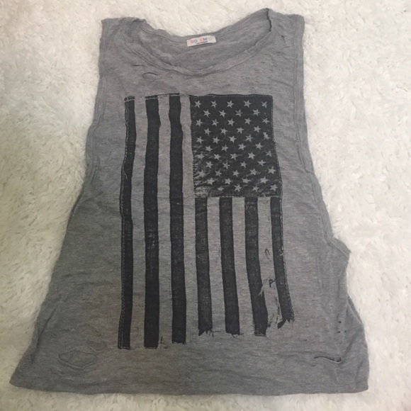 American Flag muscle tee