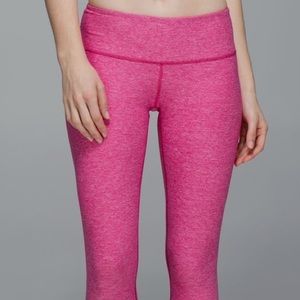 Pink Lululemon Wunder Under Pants
