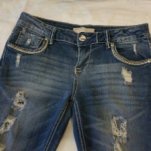 Distressed jeans