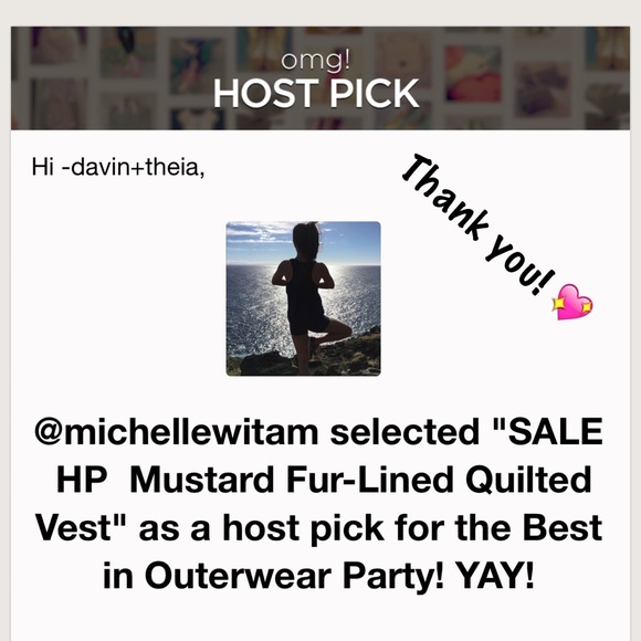 💖 Mustard Fur-Lined Quilted Vest - Picture 4 of 6