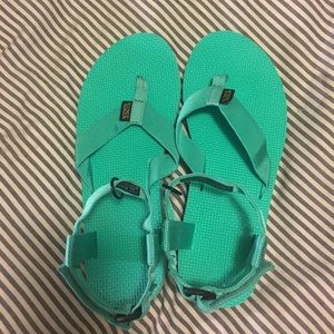 Teal Teva Sandals