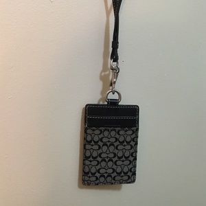 Coach ID black lanyard