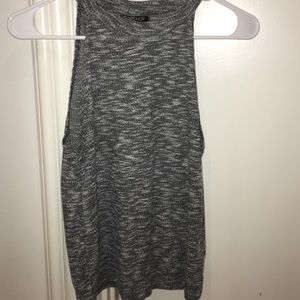 Top shop Grey and white halter tank