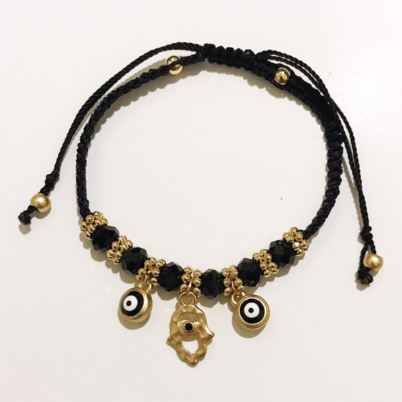Jewelry - Evil eye and Hamsa Cord Bracelet