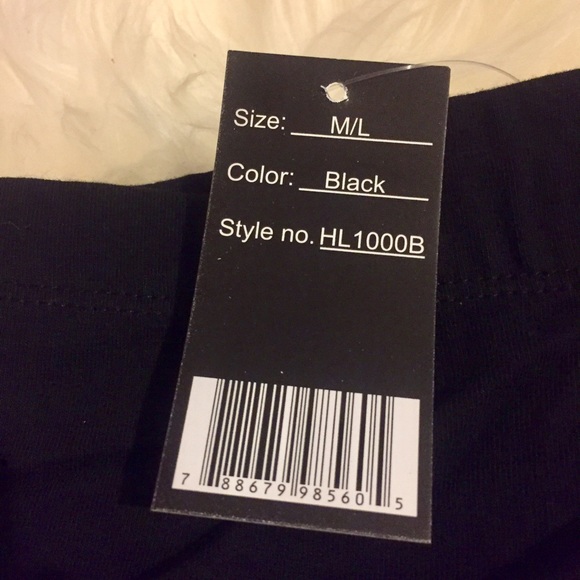 High waist black stretchy leggings - Picture 2 of 3