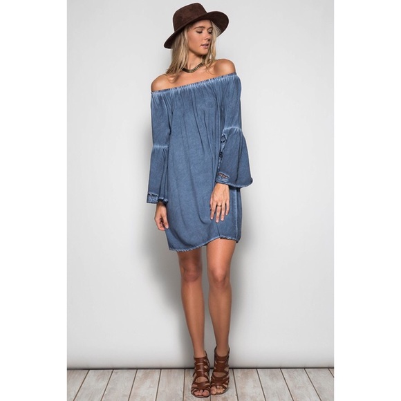 ✨Clearance - Off Shoulder Dress/Tunic Top - Picture 3 of 4