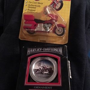 Harley Davidson matchbox hog & ornament nib