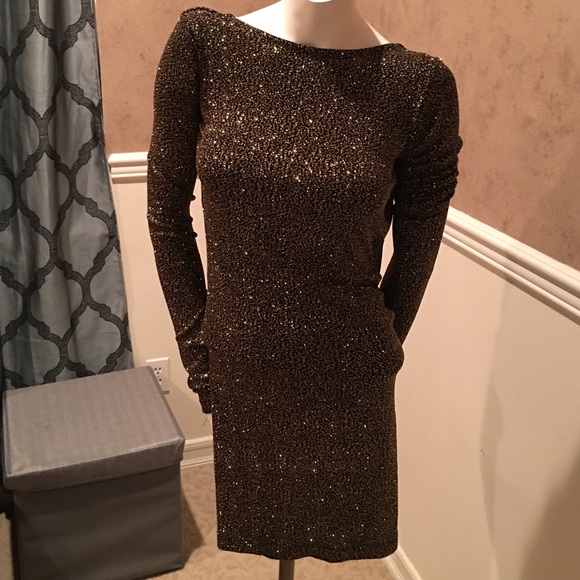 CLASSIC BACKLESS DRESS SPARKLE GOLD - Picture 2 of 4